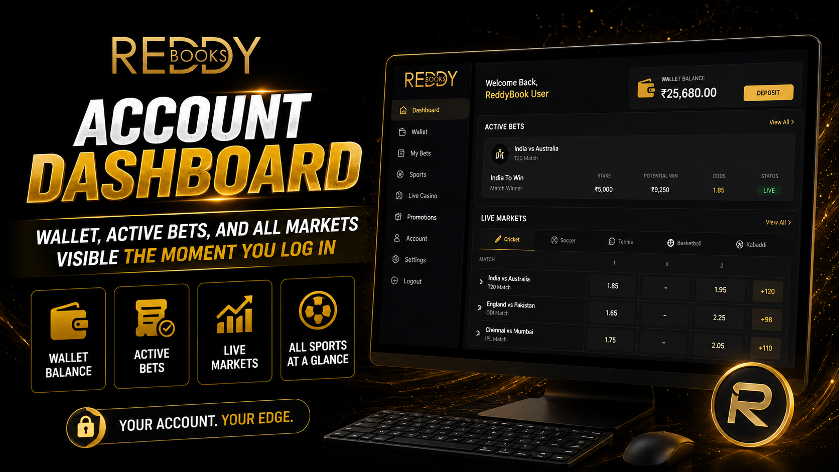 Reddy Book account dashboard after login