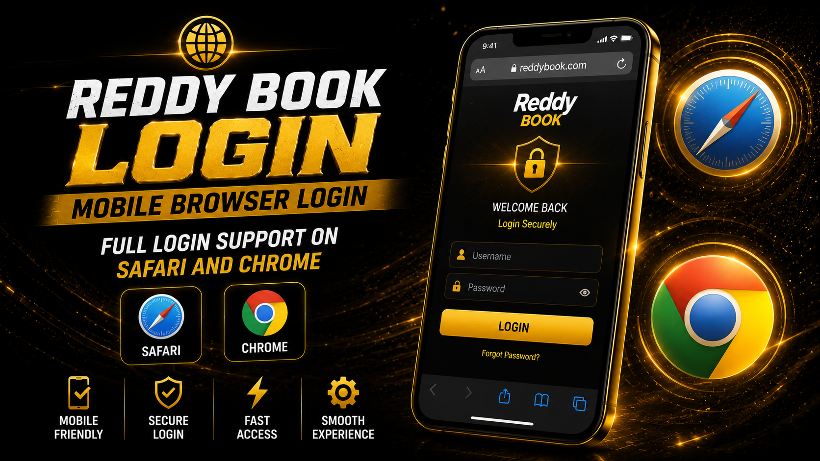 Reddy Book website login screen mobile browser